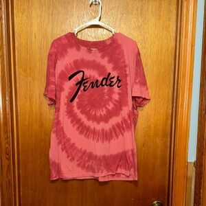 Fender Tie-Dye Short Sleeve Tee - Red